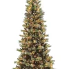 Puleo International 7.5Ft Pre-Lit Snowy Silverton Pine Slim Tree #114-Sspsl-75F5Lw45
