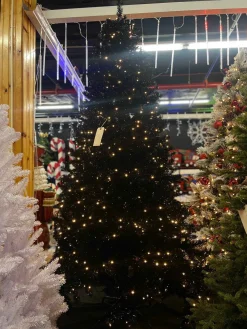 Puleo International 7.5Ft Shiny Black Evergreen Spruce Tree In Ww #114-Esbk-75Qlwf3K7
