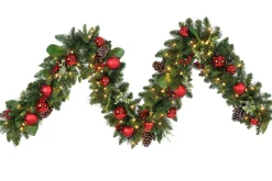 Puleo International 9Ft St. Nicholas Decorated Garland In Clear #114-Jx06-9/12C1