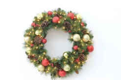 Puleo International 30In Fairfield Green Wreath In Clear #114-Fgg1-30Wc1