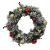 Puleo International 48In Pre-Lit Fairfield Flocked And Decorated Wreath With Clear Lights #114-Fgf1-48Wc3