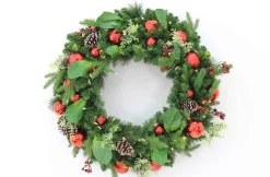 Puleo International 30In St. Nicholas Decorated Wreath In Clear #114-Jx06-30Wc1