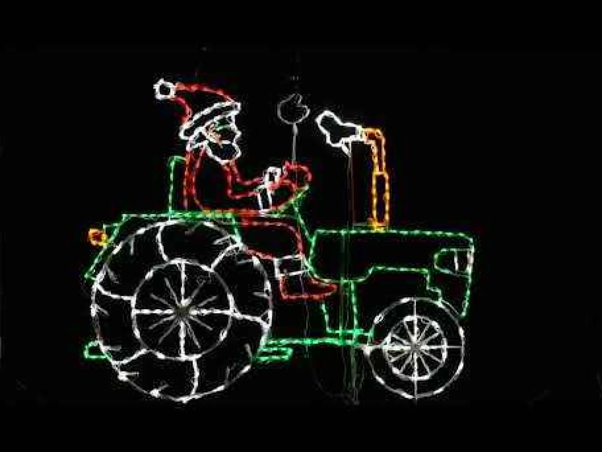 Brite Ideas Santa On Tractor #Led-Trctr