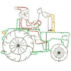Brite Ideas Santa On Tractor #Led-Trctr