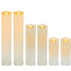 Gerson International Set Of 6 Spooky Floating Halloween Candles With Remote, Timer