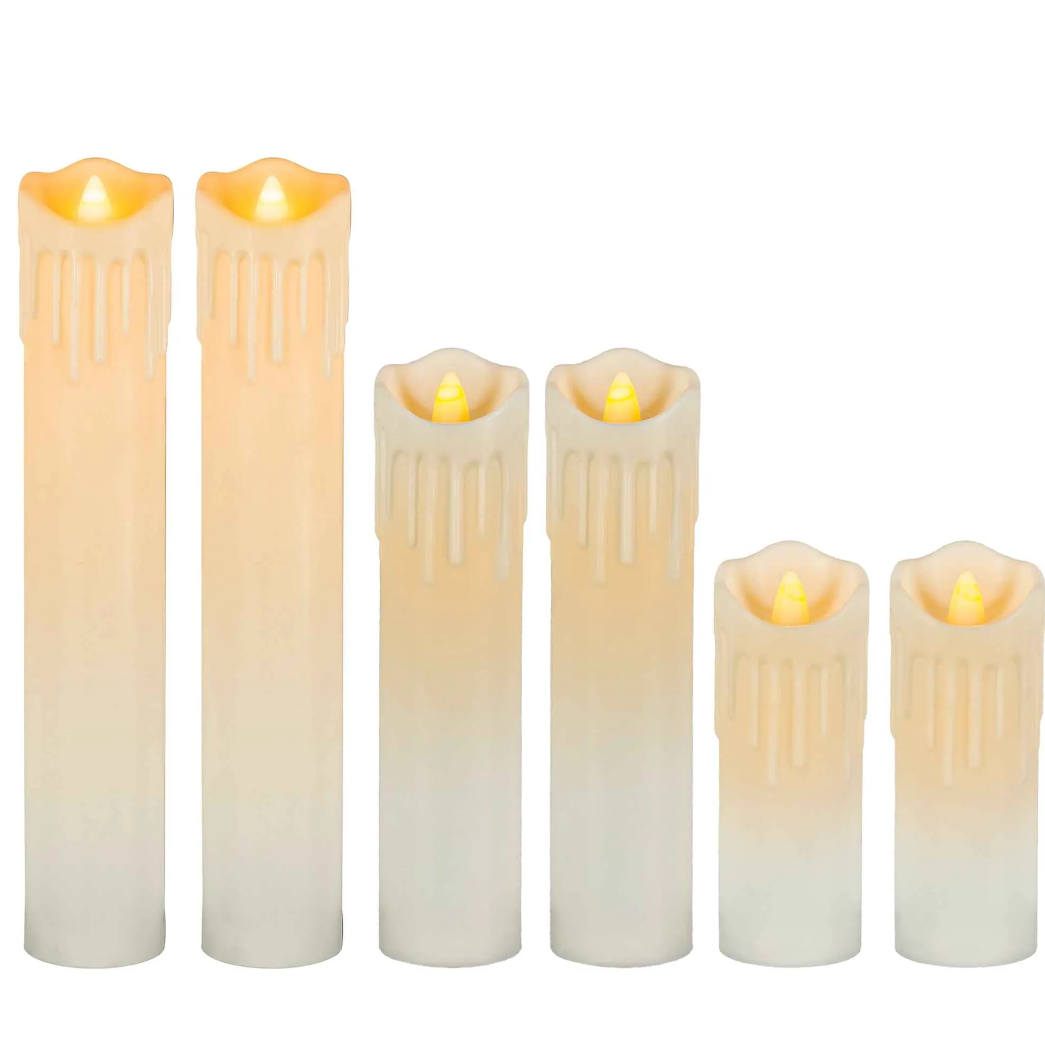 Gerson International Set Of 6 Spooky Floating Halloween Candles With Remote, Timer