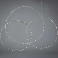 Gerson International Set Of 3 Whimsical Rings, Warm White Battery Operated Led