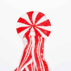 Gerson International Whimsical Traditional Peppermint Ribbon Christmas Candy Trees